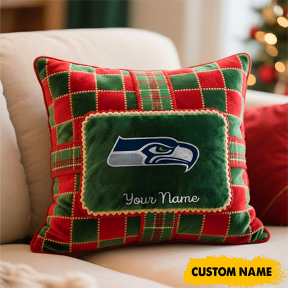 SEA x NFL Christmas New Square Pillow DatND DVT