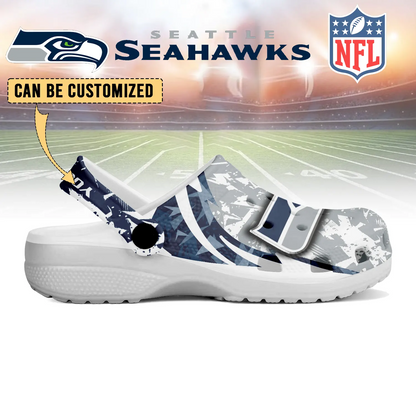 SEA x NFL Crocs Crocband Clogs Shoes DatND DVT