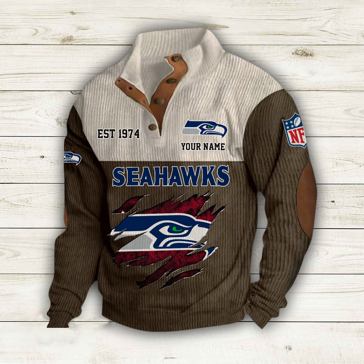 SEA x NFL Custom Name Sport Sweatshirt DatND DVT
