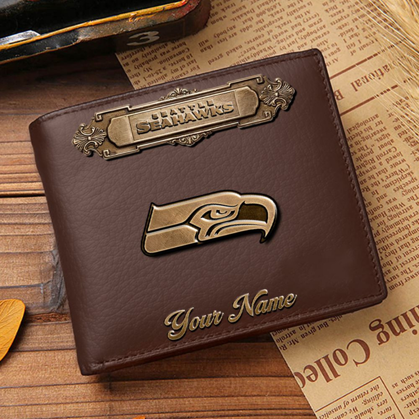 SEA x NFL Premium Leather Wallet DatND DVT