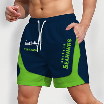 SEA x NFL Team Special Short Pants For Men Custom Name Gifts DATND TANTD25