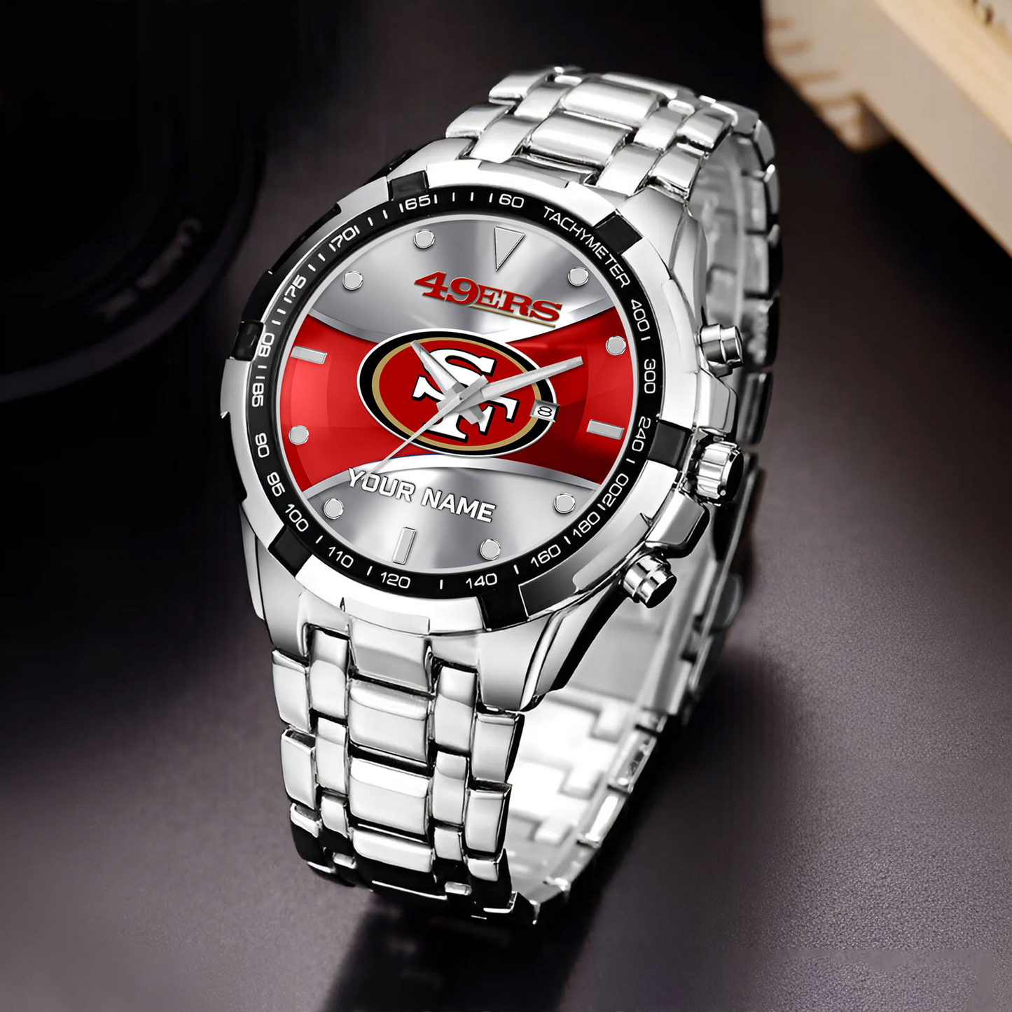 SF x NFL Alloy Men Quartz Watch - Custom Name DATND TANTD