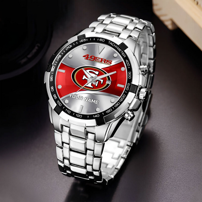 SF x NFL Alloy Men Quartz Watch - Custom Name DATND TANTD