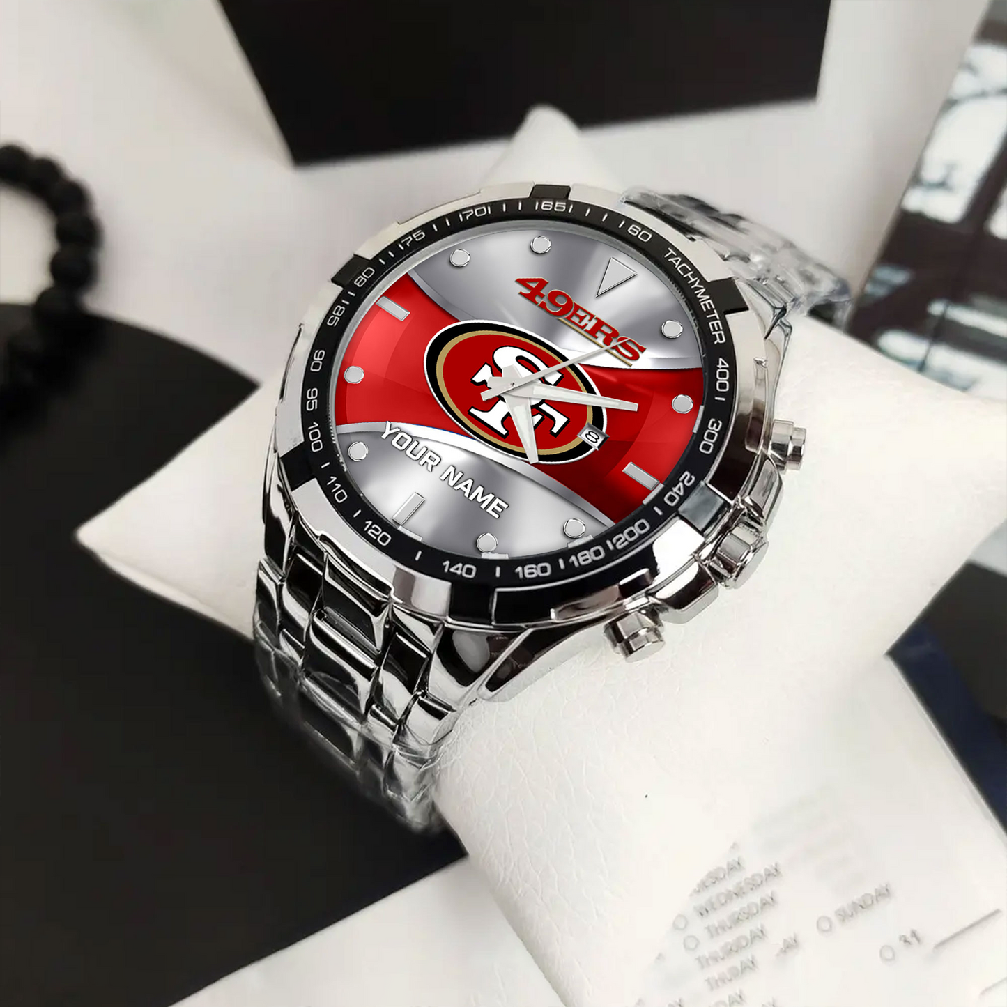 SF x NFL Alloy Men Quartz Watch - Custom Name DATND TANTD