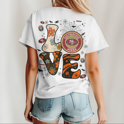 SF x NFL Halloween Bow 3D Shirt 0409 DatND DVT