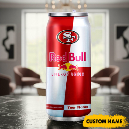 SF x NFL Mix RedB Drink Can Tumbler Custom Any Name DATND TANTD