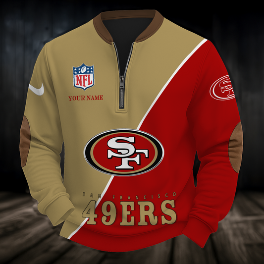 SF x NFL Premium Personalized Game Day Quarter-Zip DatND ThuongNH