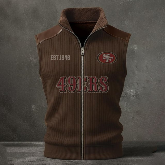 SF X NFL Retro Knit Ribbed Sleeveless Vest Jacket V1 NAK NHT