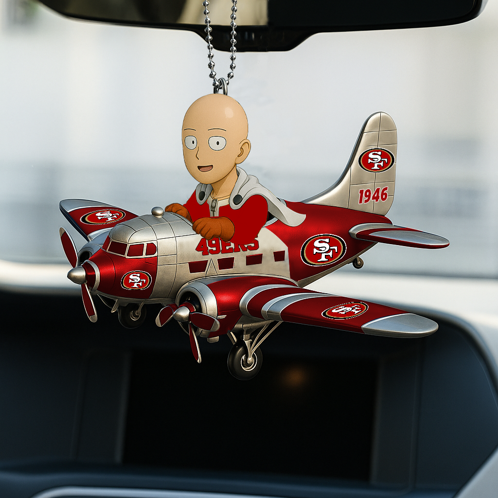 SF49 NFL x One-Punch Man Premium Car Hanging Ornament DDT HLP