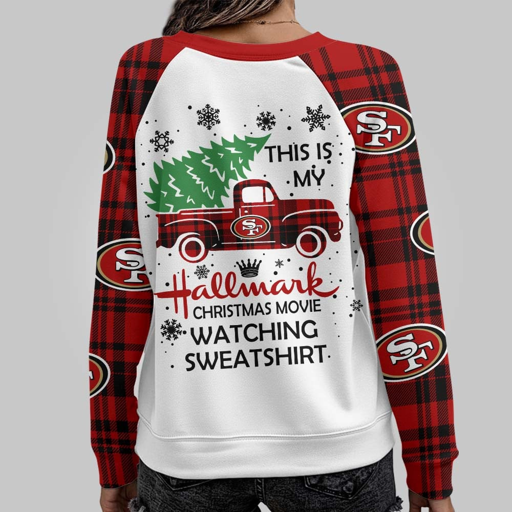 SF49 Premium NFL Cozy Round Neck Raglan Sleeve Sweatshirt DDT CTND