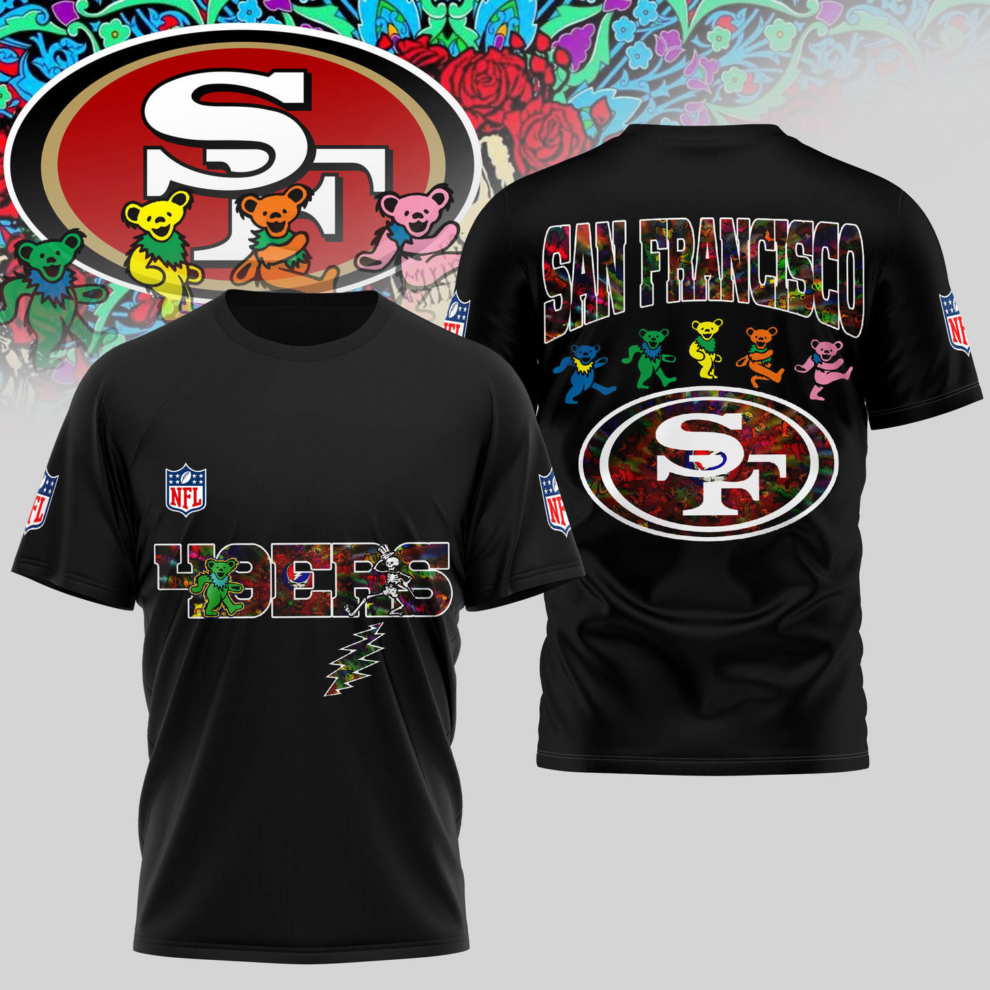 SF49 Premium NFL Dancing Bear T-Shirt DDT HLPHUONG