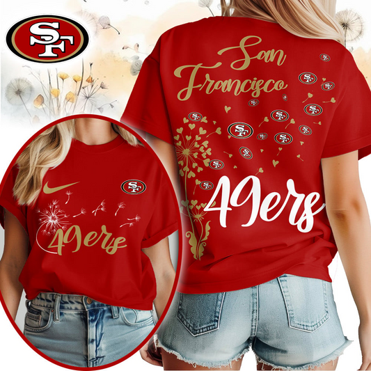 SF49 Premium NFL Dandelion Flower Women Shirt DDT CTND