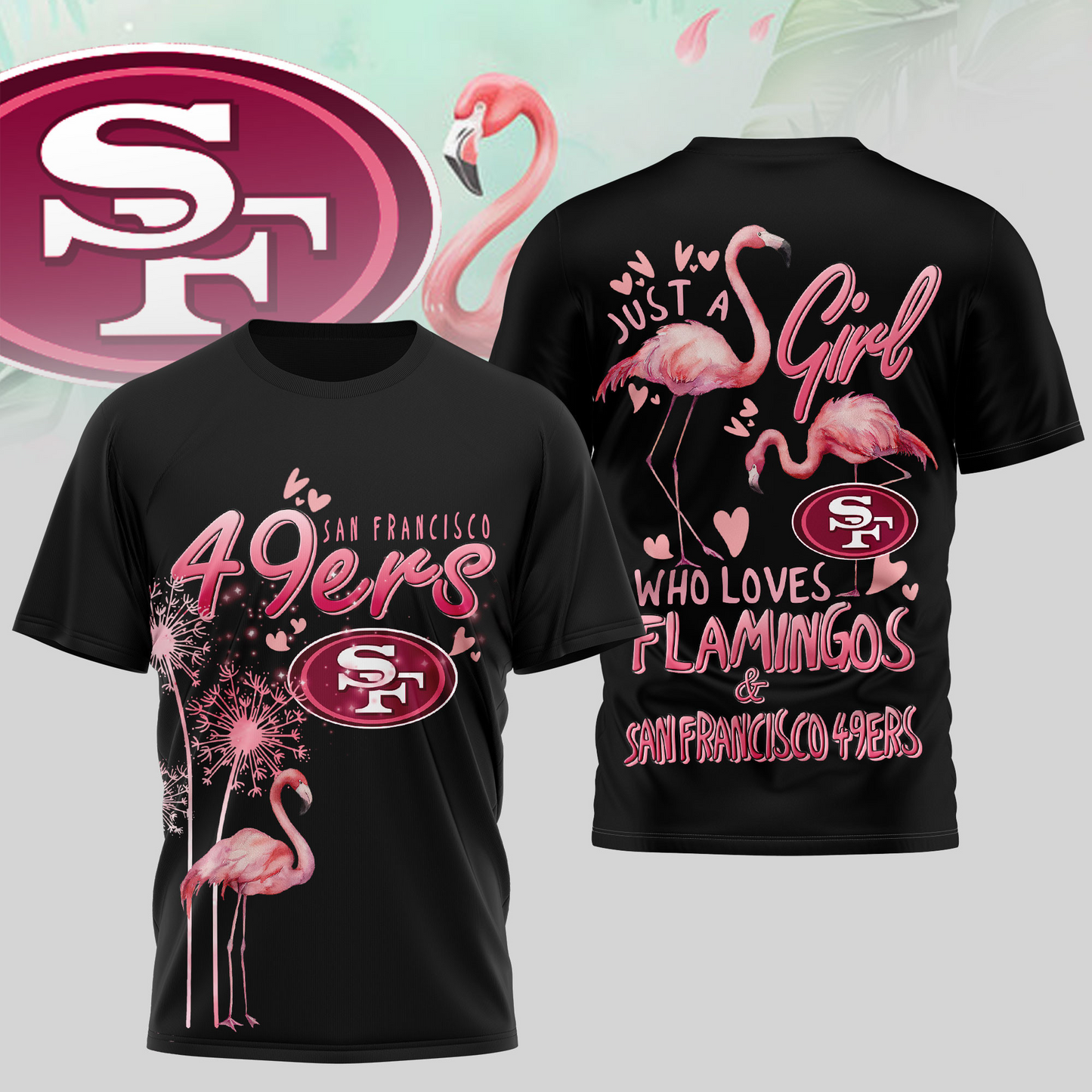 SF49 Premium NFL Flamingo 3D Shirt DDT NTL