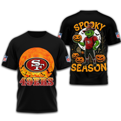 SF49 Premium NFL Spooky Season 3D Shirt DDT CTND