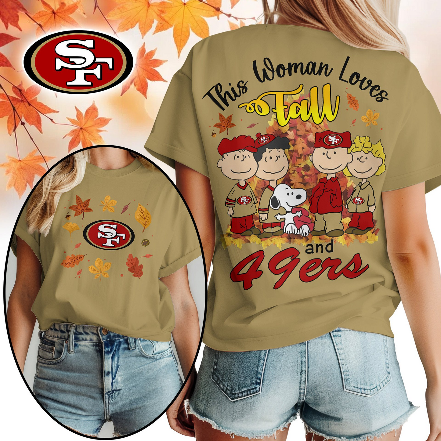 SF49 Premium NFL This Woman loves fall 3D Shirt DDT CTND