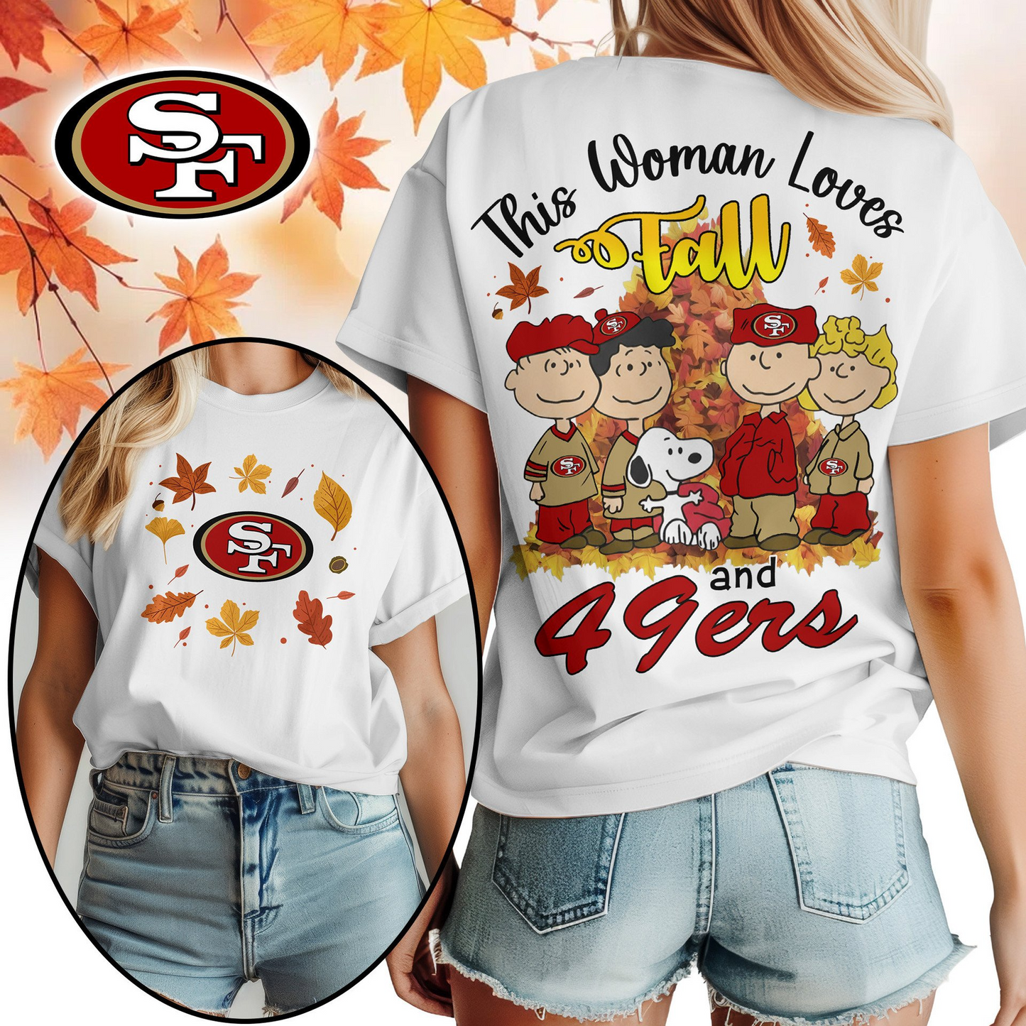 SF49 Premium NFL This Woman loves fall 3D Shirt DDT CTND