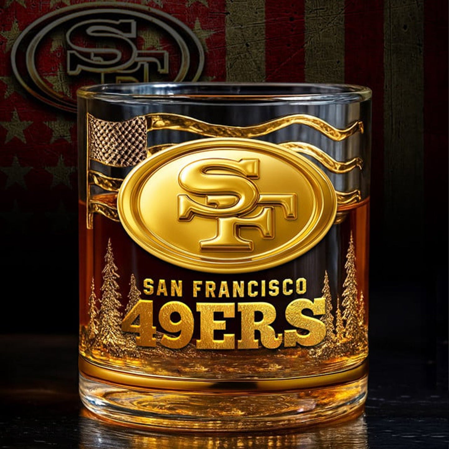 SF49 x NFL PRENIUM WHISKEY GLASS NDT NHM V2