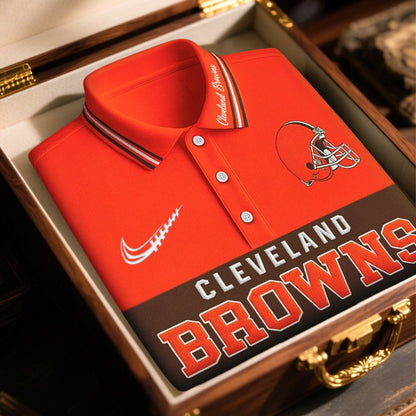 SIGNATURE NFL X CLE BUSINEES CLASSIC LONG POLO SHIRT NDT NHM