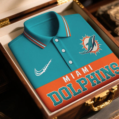 SIGNATURE NFL X MIA BUSINEES CLASSIC LONG POLO SHIRT NDT NHM