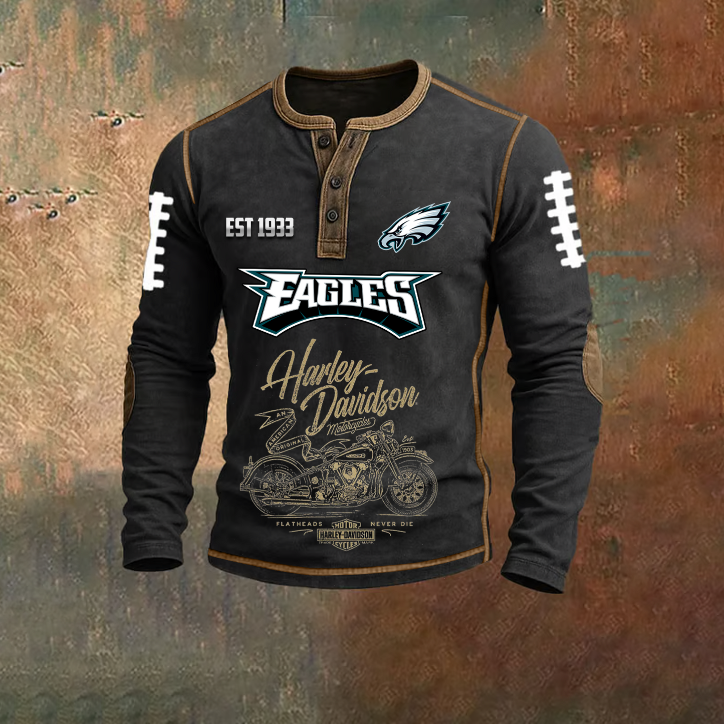 Signature NFL X PHI V2 Harley 3D Long Sleeve Shirt NDT TDT 2210