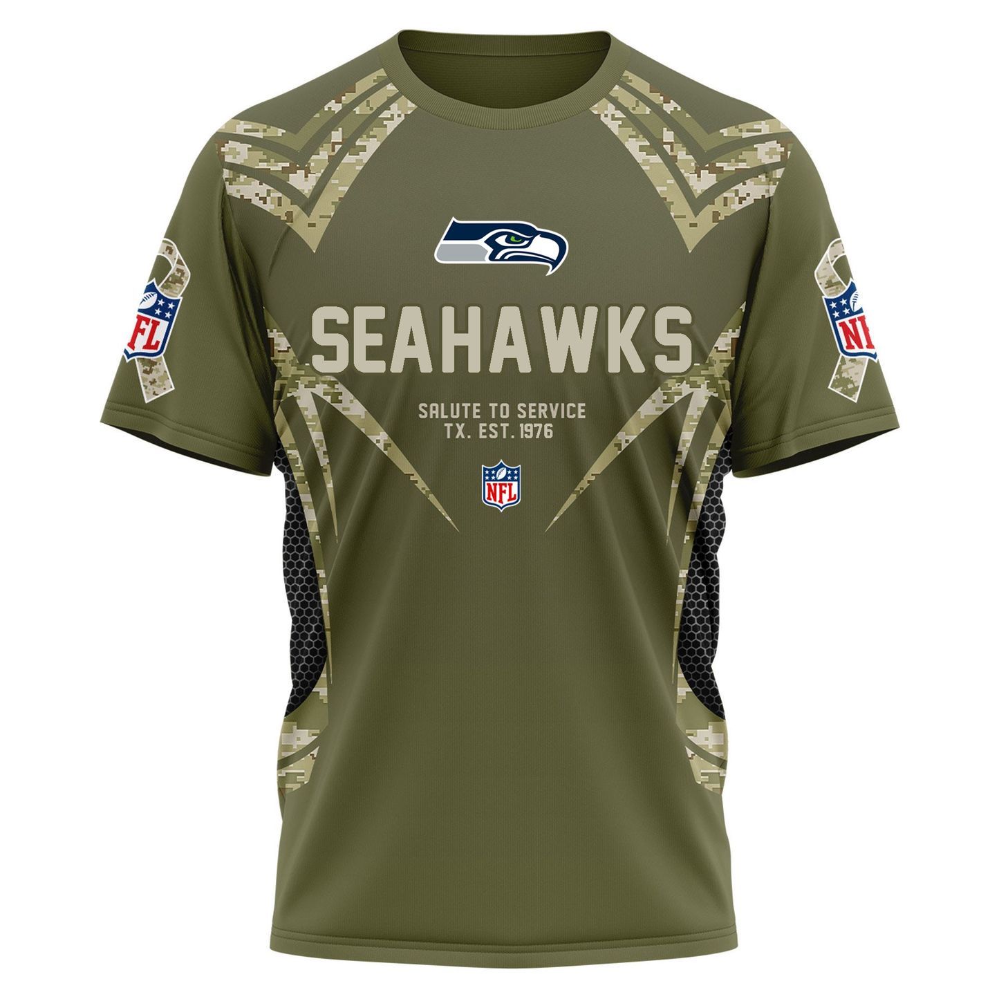 SS Premium NFL Salute to Service Camo 3D Shirt DDT CTND