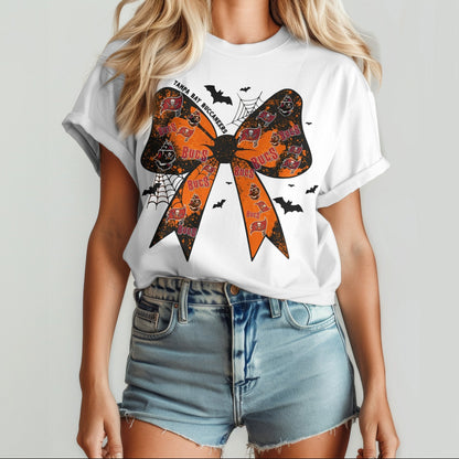 TB x NFL Halloween Bow 3D Shirt 0409 DatND DVT