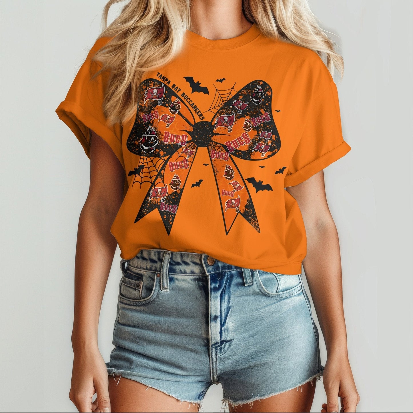 TB x NFL Halloween Bow 3D Shirt 0409 DatND DVT