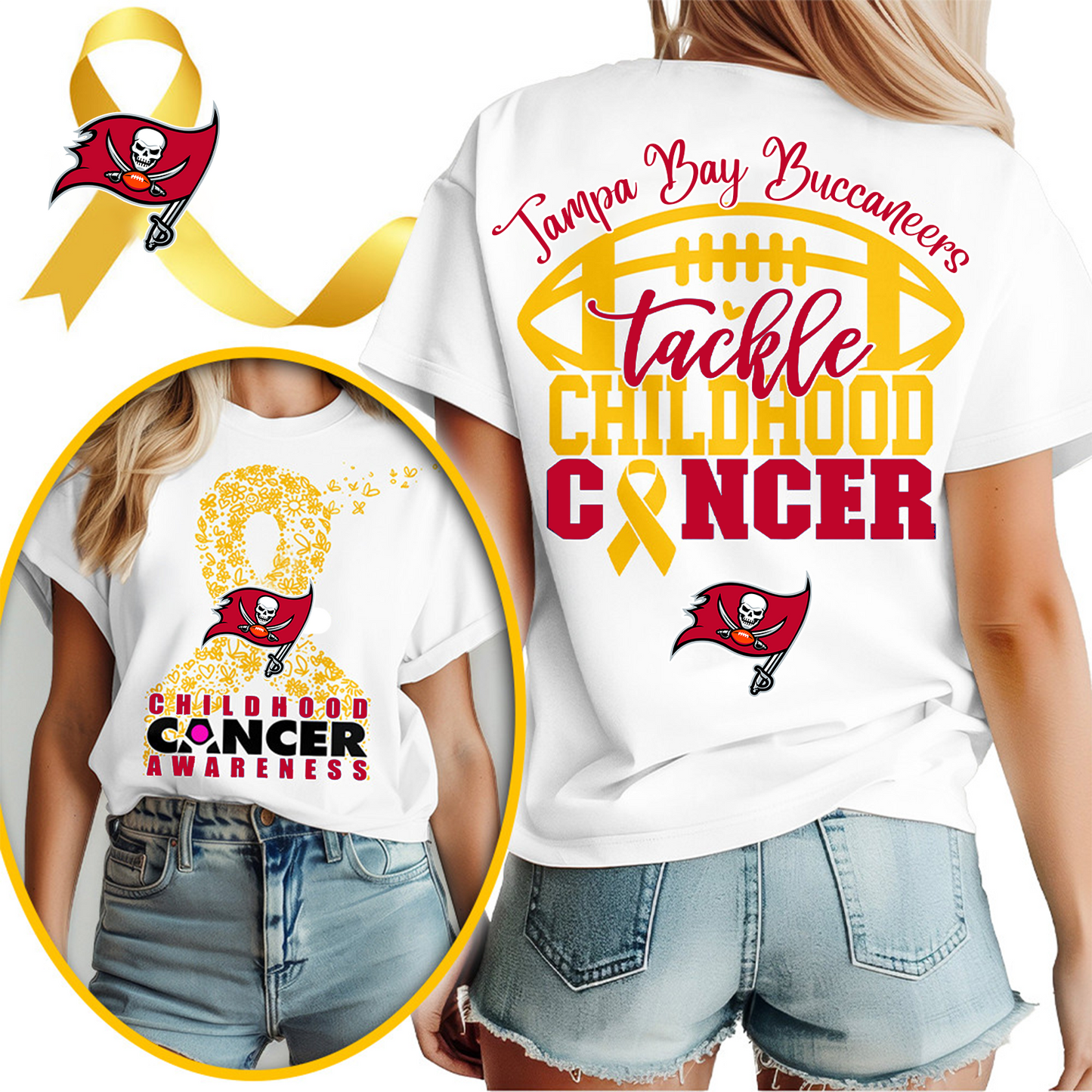 TB X NFL Premium Childhood Cancer Awareness Month 3D Shirt DatND ThuongNH