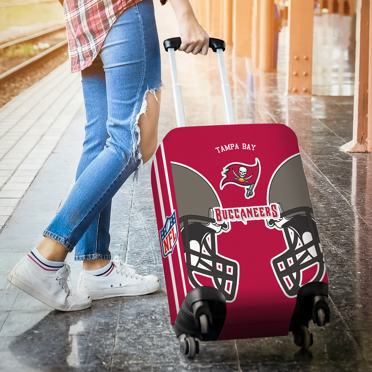 TBB NFL V2 Luggage Cover Suitcase Protector DDT NTL