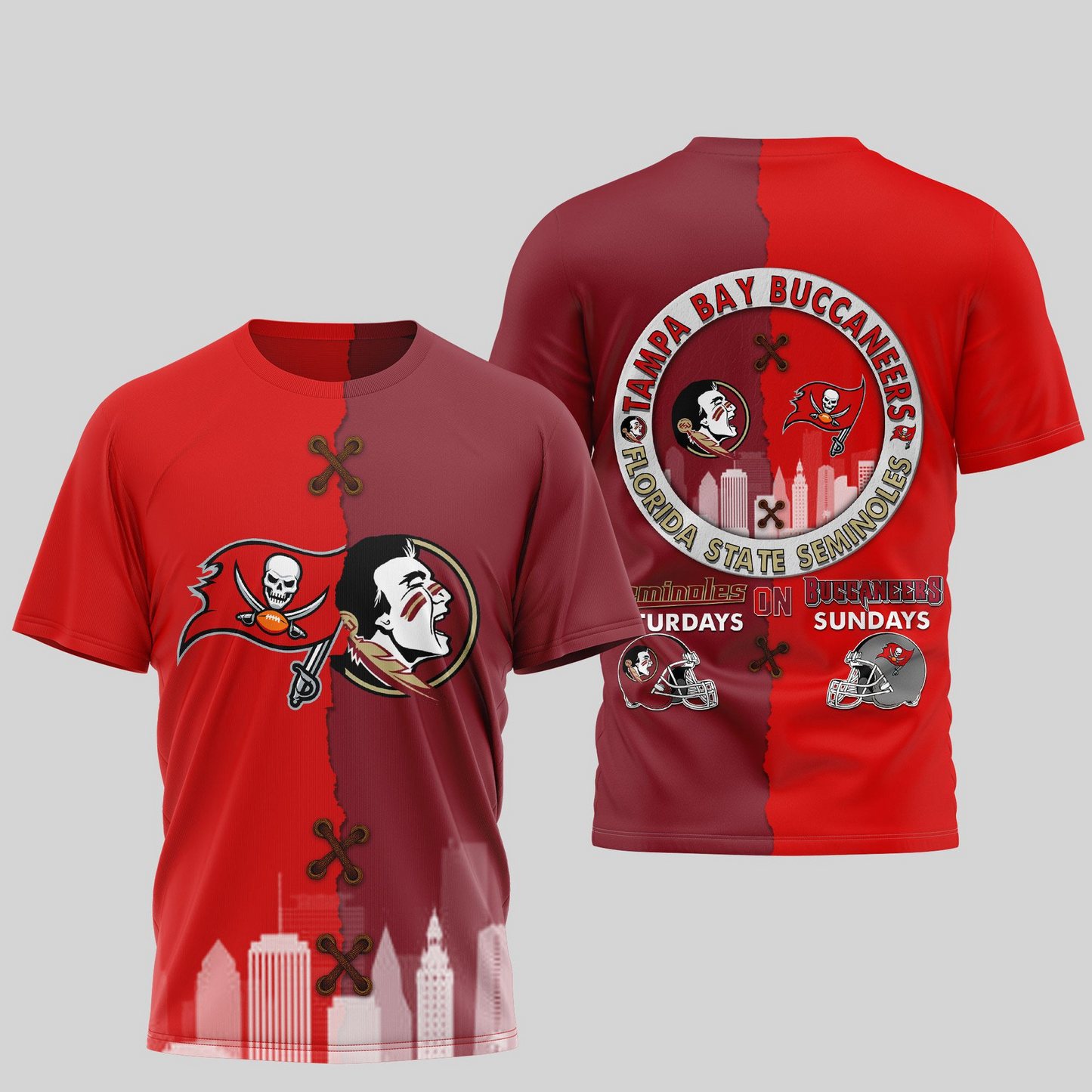 TBB Premium NFL x NCAA 3D T-shirt DDT NTL