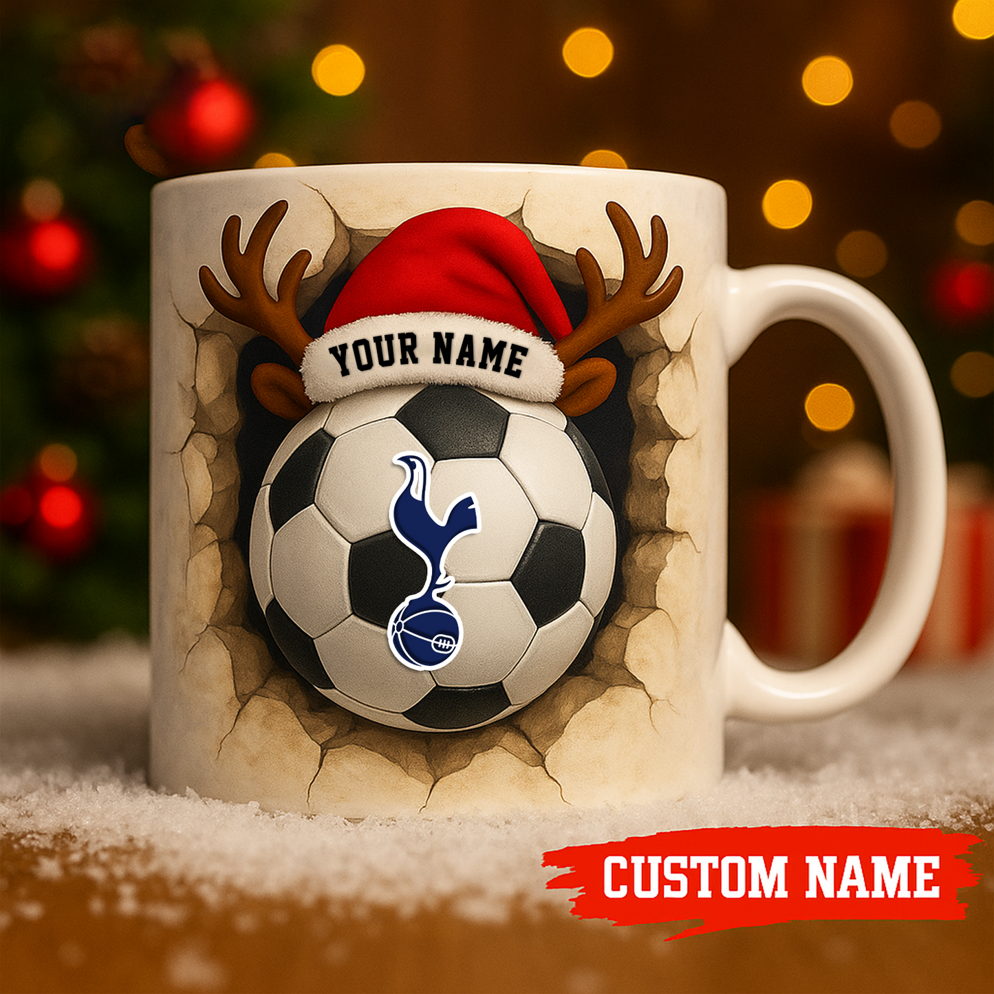 TOT X Premium EPL Christmas Football Ceramic Mug V1 NAK NHT