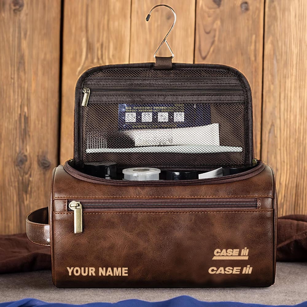 Tractor CAS Personalized Leather Toiletry Bag HLP HLPHUONG