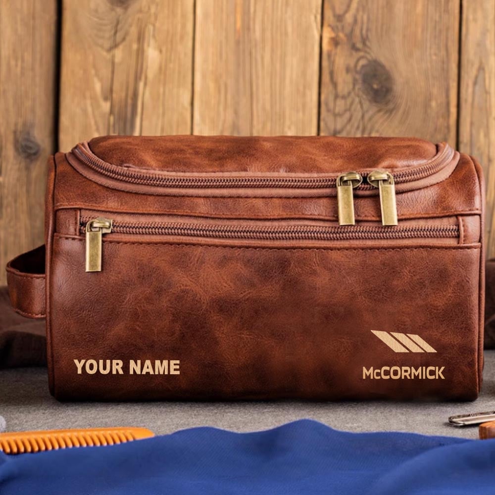 Tractor COR Personalized Leather Toiletry Bag HLP HLPHUONG