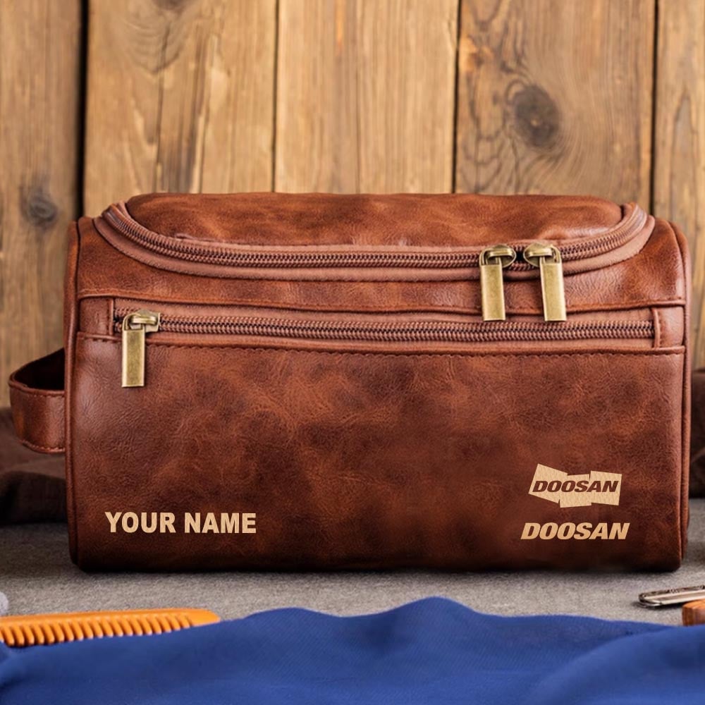 Tractor DOO Personalized Leather Toiletry Bag HLP HLPHUONG