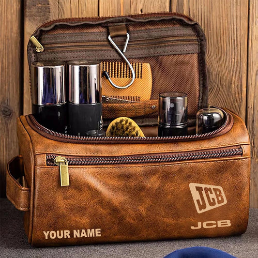 Tractor JC Personalized Leather Toiletry Bag HLP HLPHUONG
