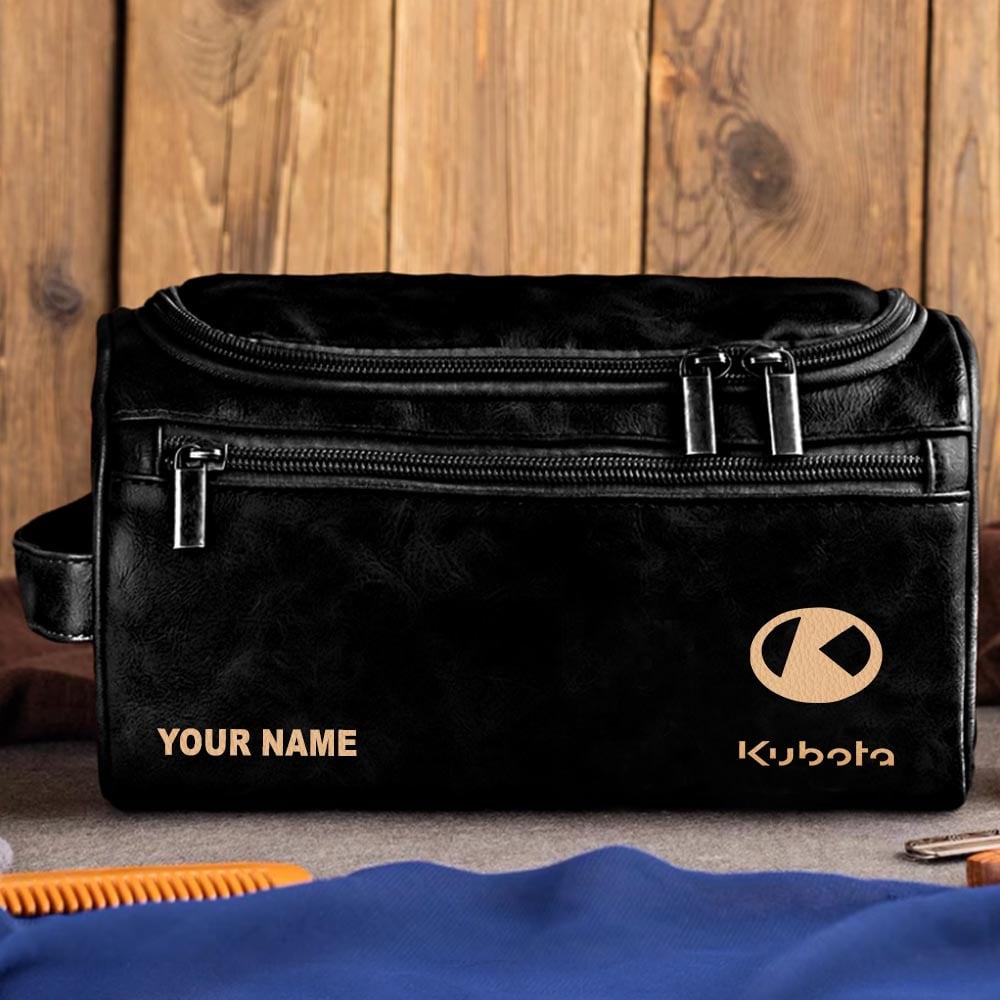 Tractor KU Personalized Leather Toiletry Bag HLP HLPHUONG