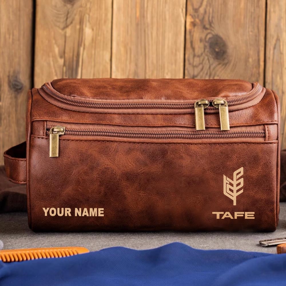 Tractor TAF Personalized Leather Toiletry Bag HLP HLPHUONG