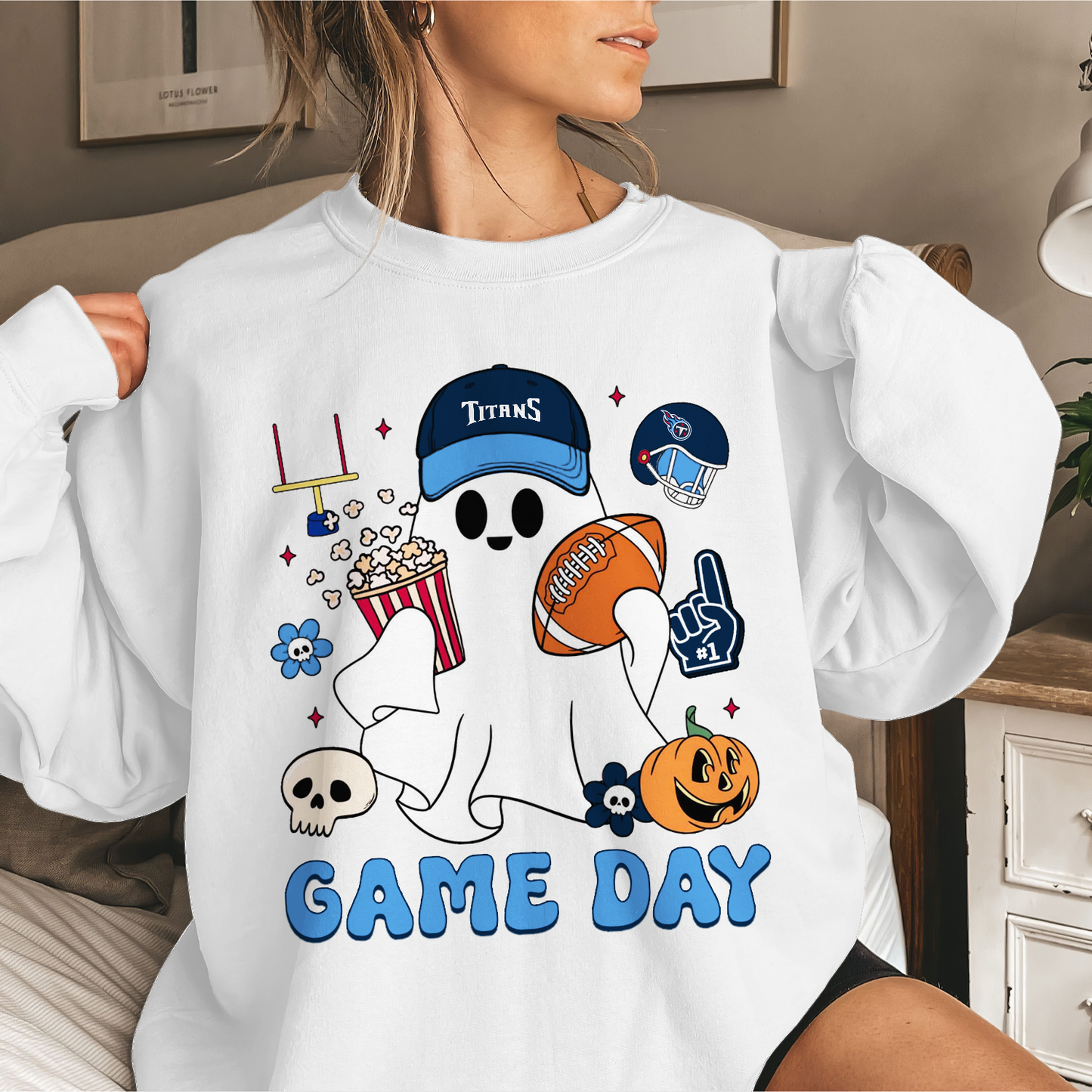 TT Game Day Football Ghost Sweatshirt DDT NTL