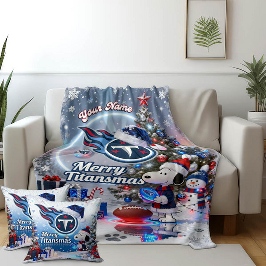 TT x SNP Premium Christmas Fleece Blanket & Throw Pillow V1 NAK NHT