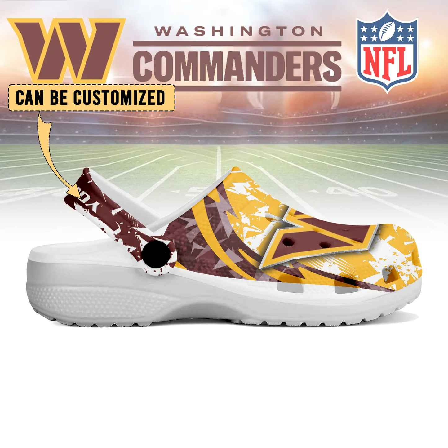 WAS  x NFL Crocs Crocband Clogs Shoes DatND DVT