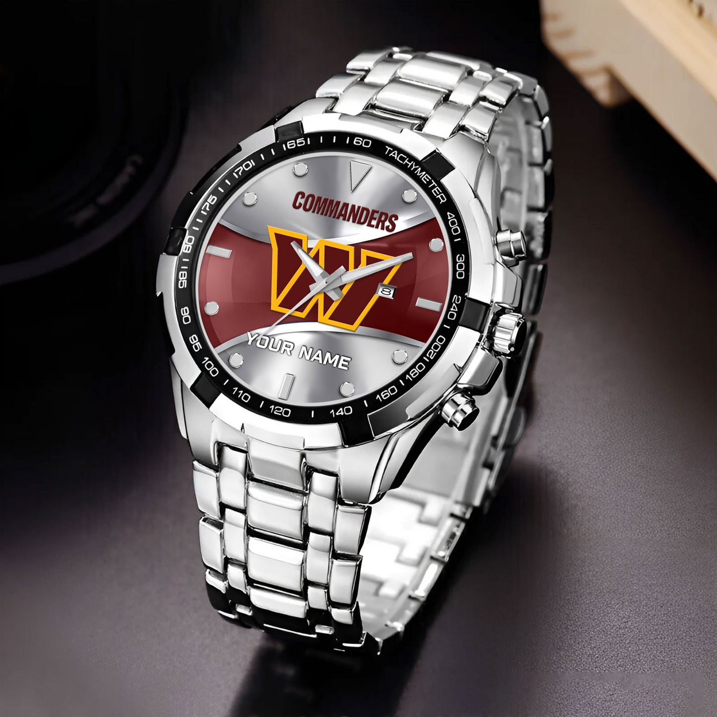 WAS x NFL Alloy Men Quartz Watch - Custom Name DATND TANTD