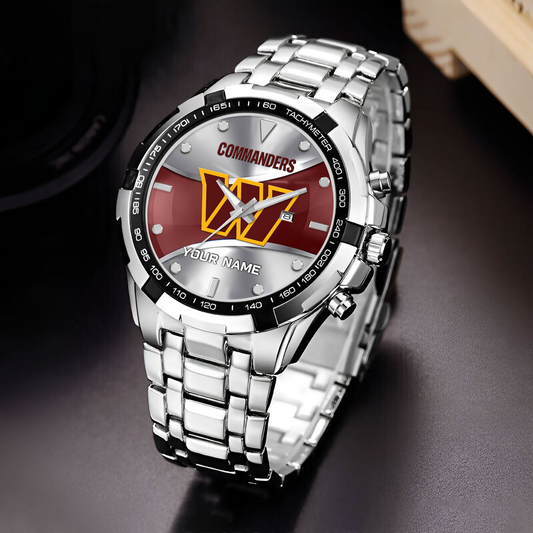 WAS x NFL Alloy Men Quartz Watch - Custom Name DATND TANTD