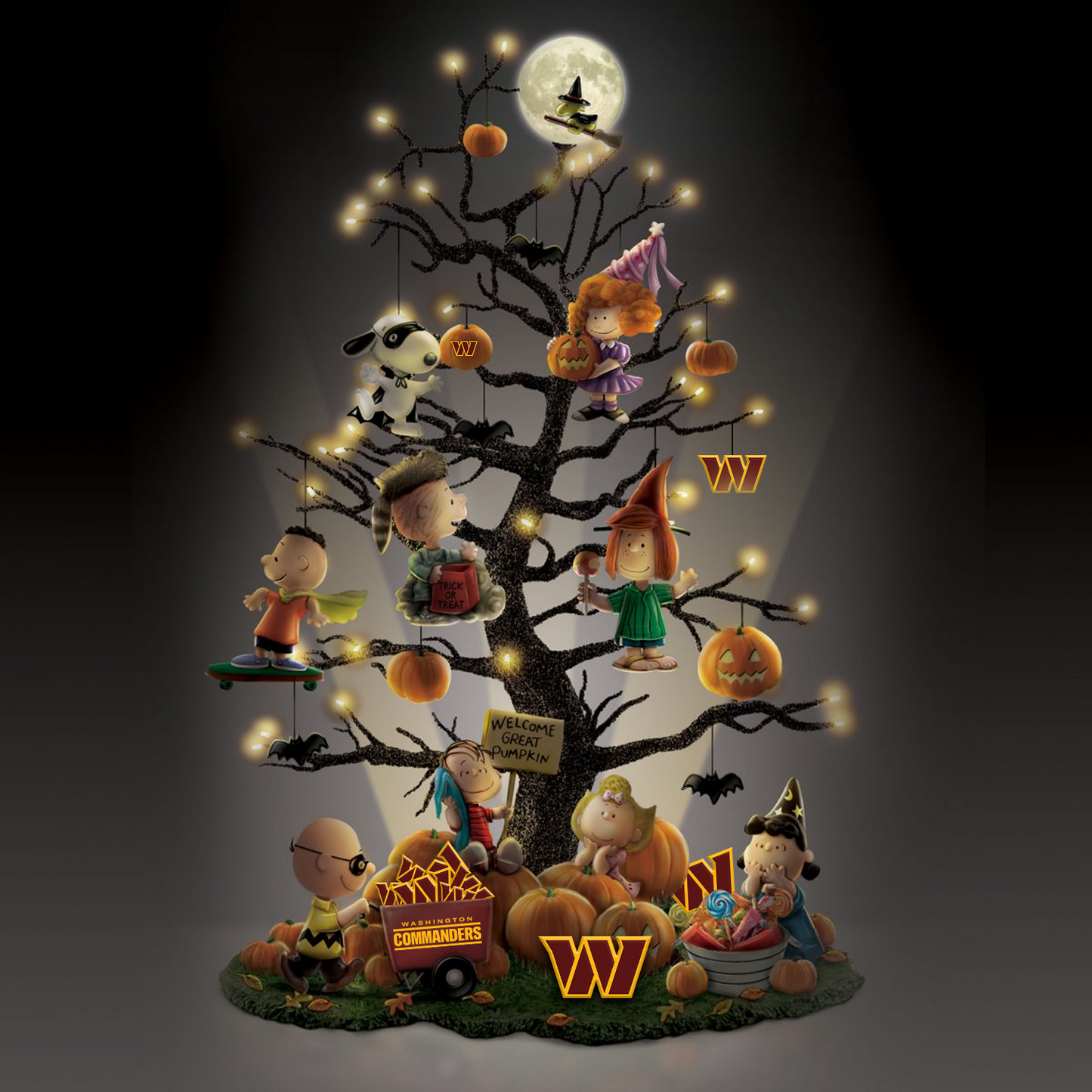 WAS x NFL Happy Halloween - Peanuts Table Tree DATND TANTD