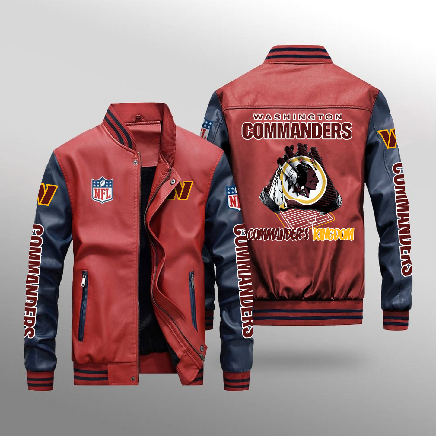 WAS x NFL Leather Bomber Jacket DATND TANTD