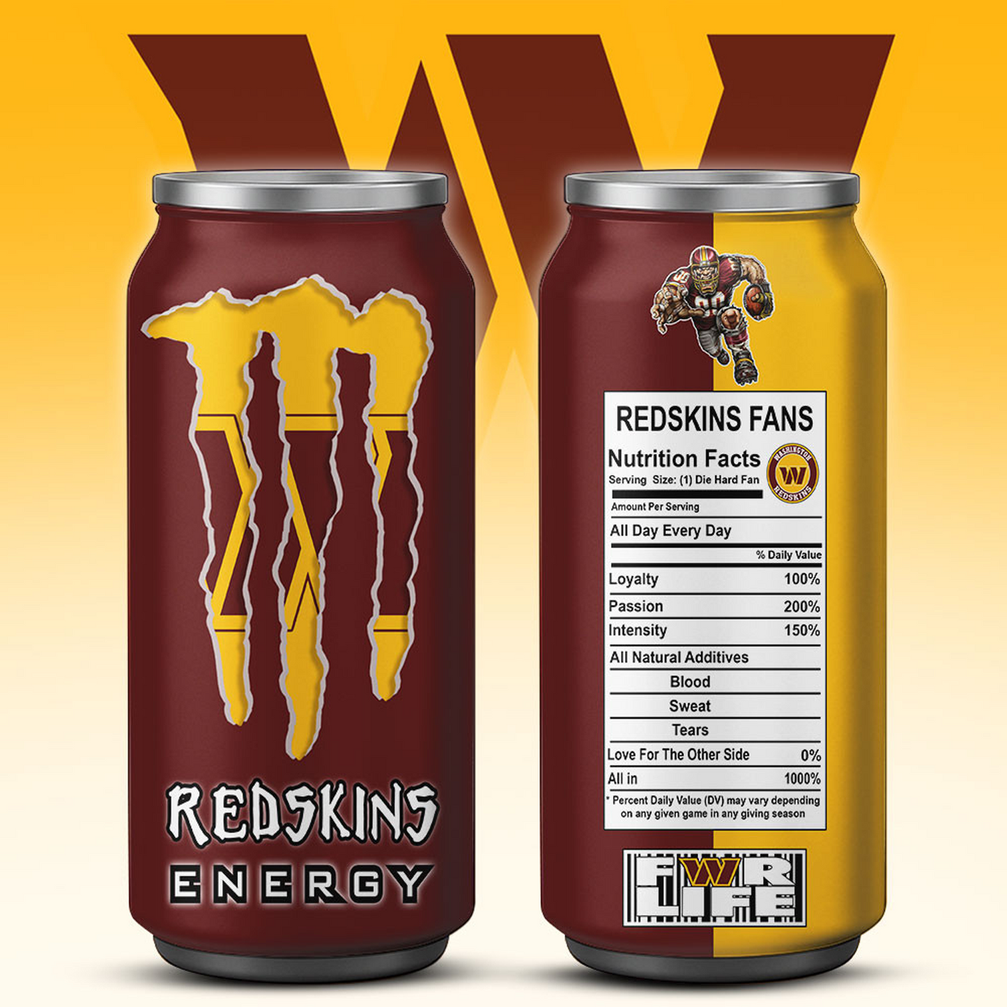 WAS x NFL Monster Energy Tumbler Gift for Fans DATND TANTD