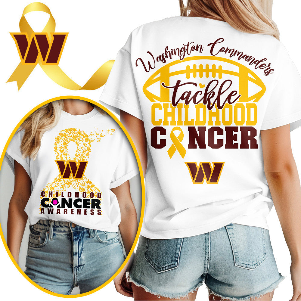 WAS X NFL Premium Childhood Cancer Awareness Month 3D Shirt DatND ThuongNH