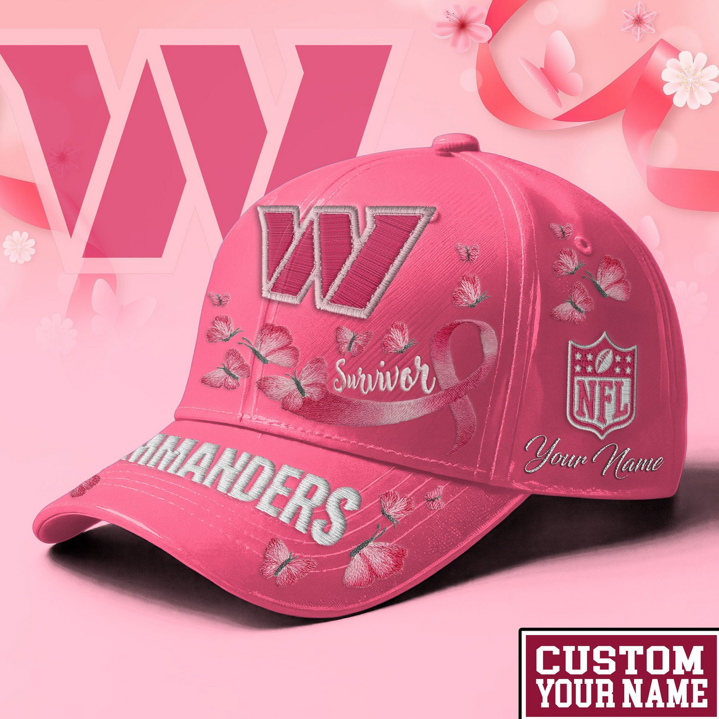 WAS x NFL Premium Classic Cap Breast Cancer Survivor