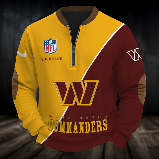WAS x NFL Premium Personalized Game Day Quarter-Zip DatND ThuongNH