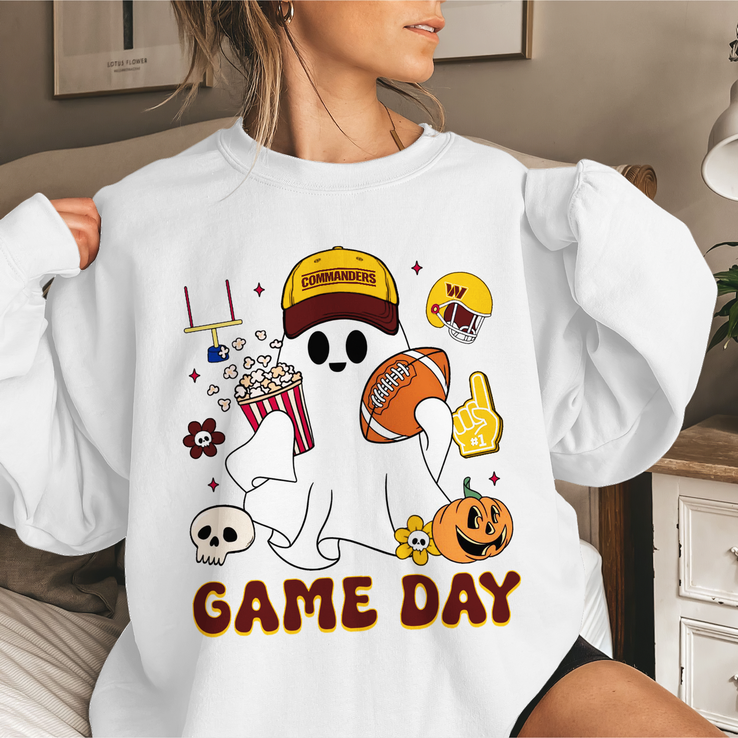 WC Game Day Football Ghost Sweatshirt DDT NTL