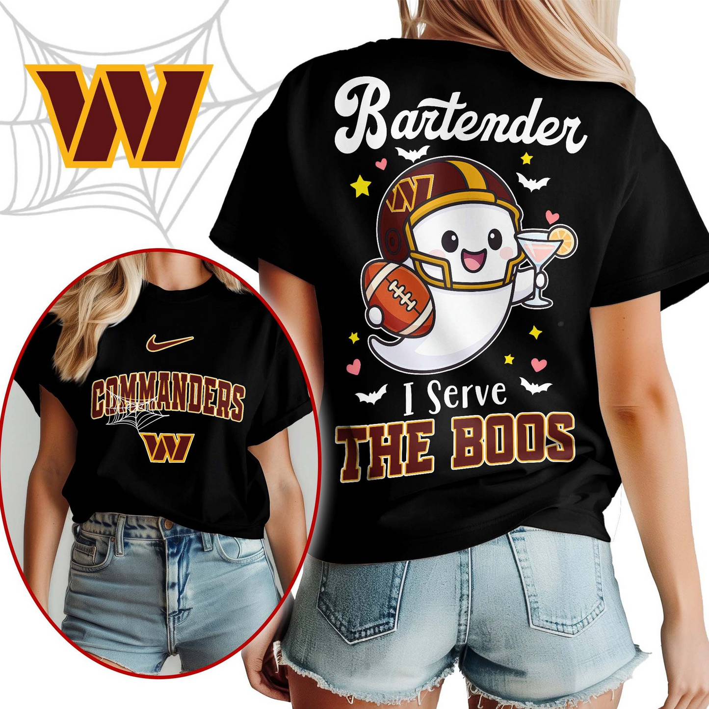 WC Premium NFL Bartender Halloween Fan Women Shirt DDT CTND